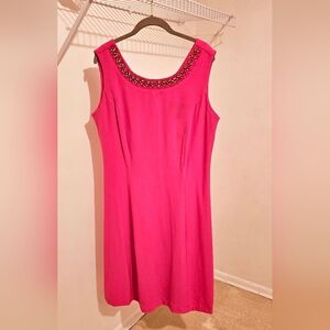 Classy, Pink, Rhinestone Dress